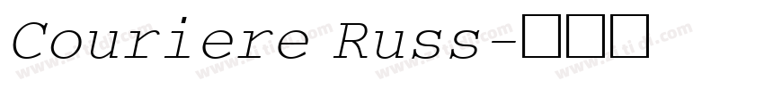 Couriere Russ字体转换